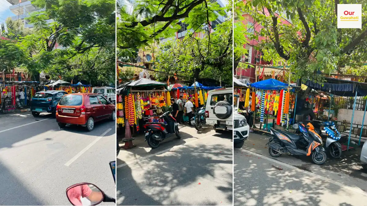 Vishwakarma Pooja Shopping Rush Grips Fancy Bazar in Guwahati