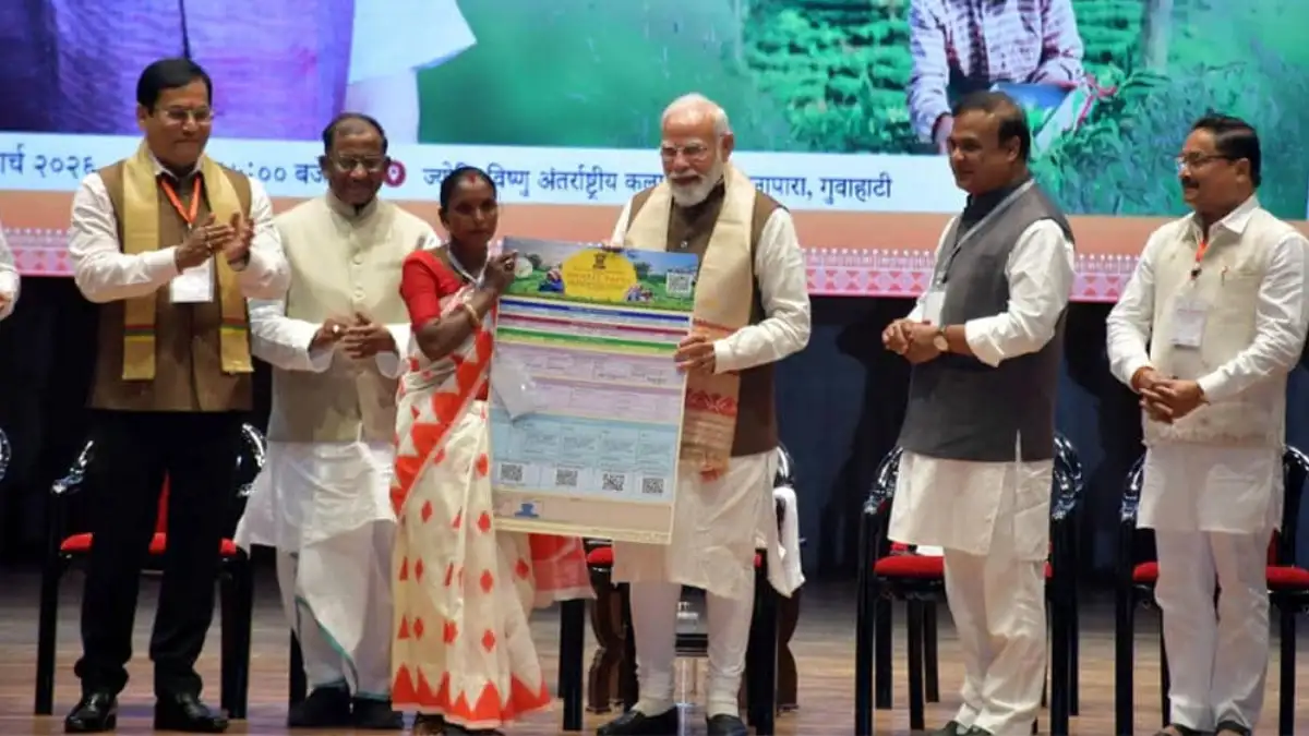 PM Modi Distributes Land Pattas to Tea Garden Workers in Guwahati