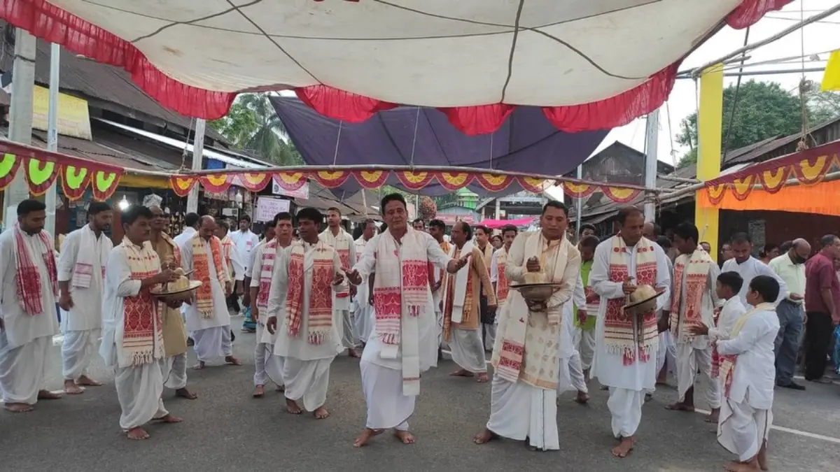 Saat Bihu Observed with Thiyo Naam at Barpeta Kirtan Ghor