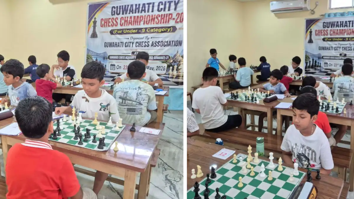 Guwahati City Chess Championship Opens on R.G. Baruah Road With Under-9 Players Taking Early Lead