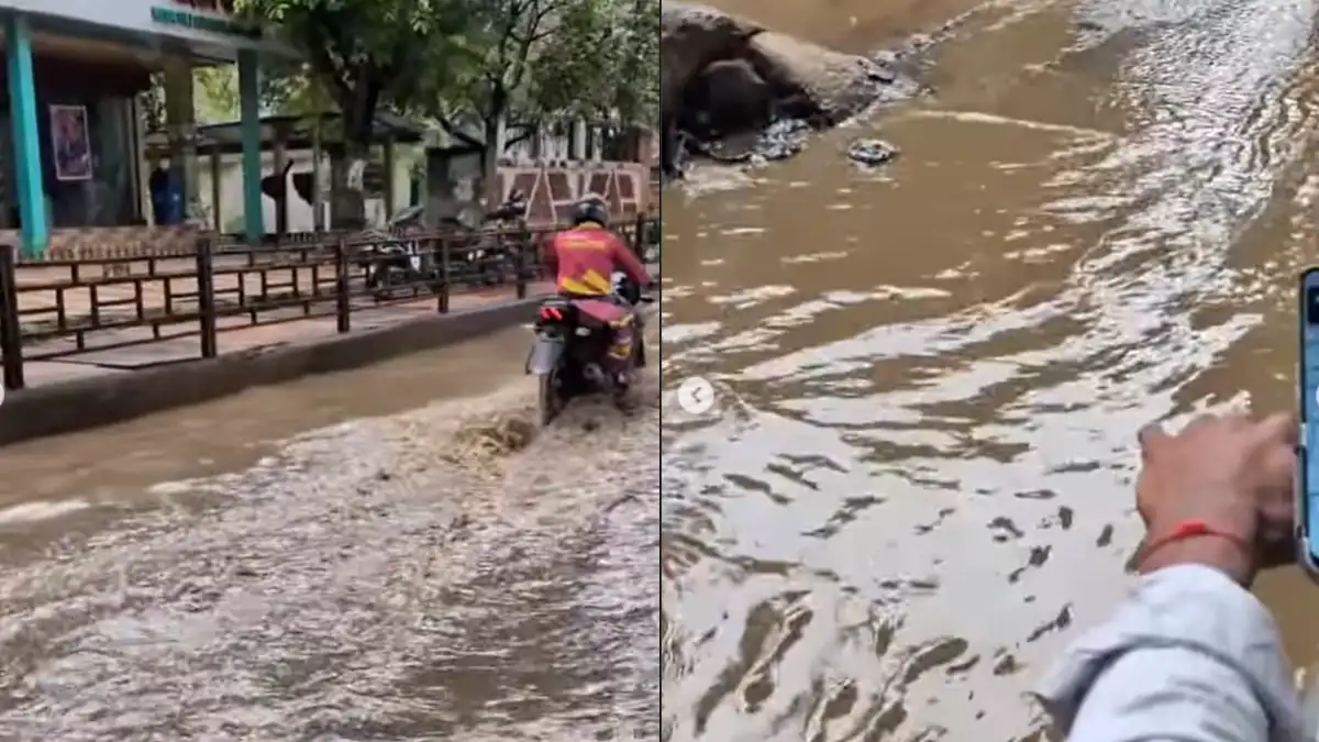 One Hour of Rain Leaves Guwahati’s GNB Road Waterlogged Despite Ongoing Drain Work